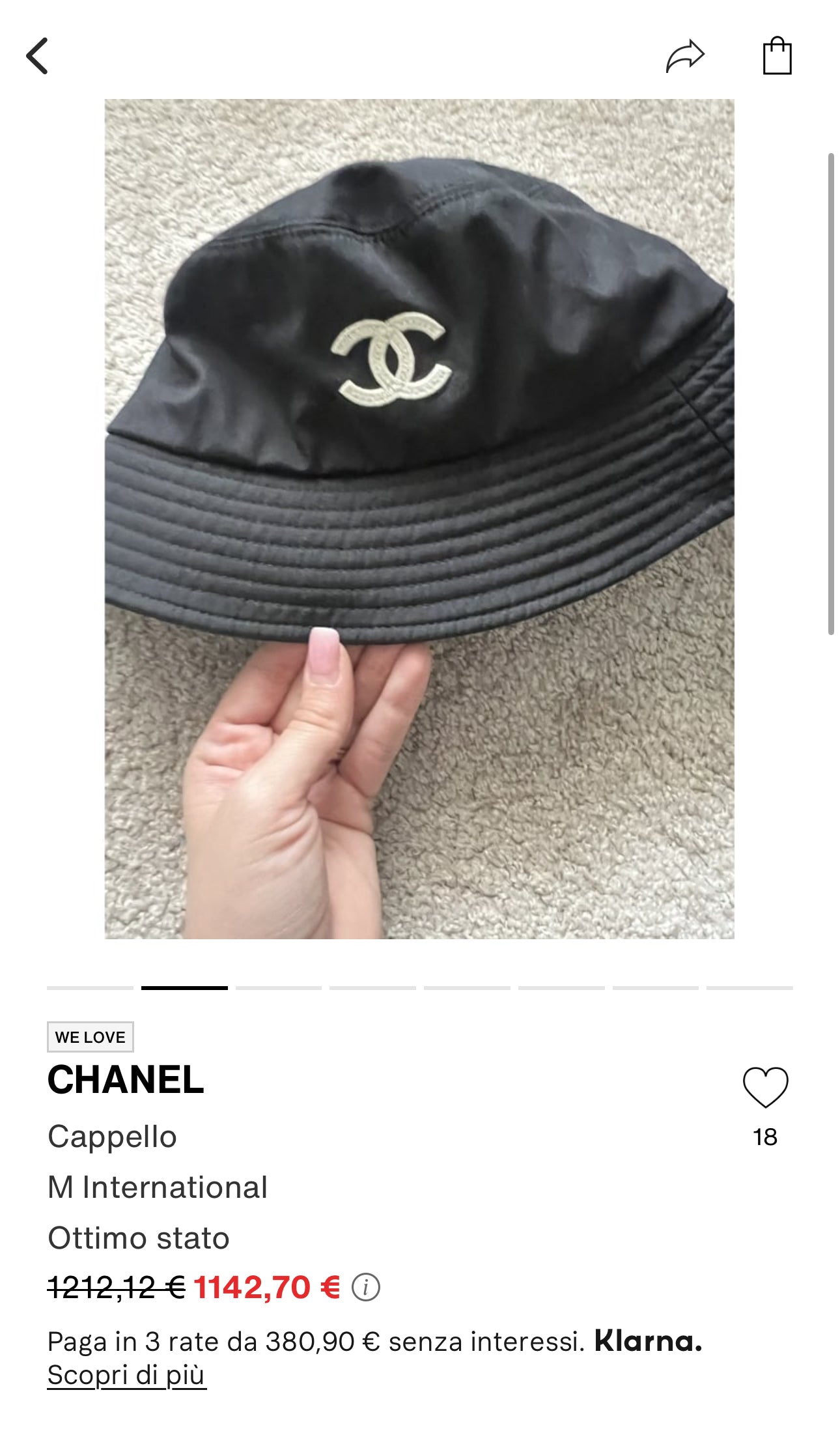 Chanel cappello tg. M