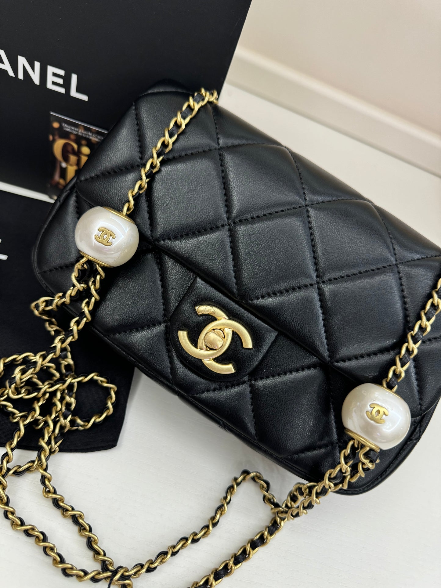 Chanel Vip catena gioiello nera