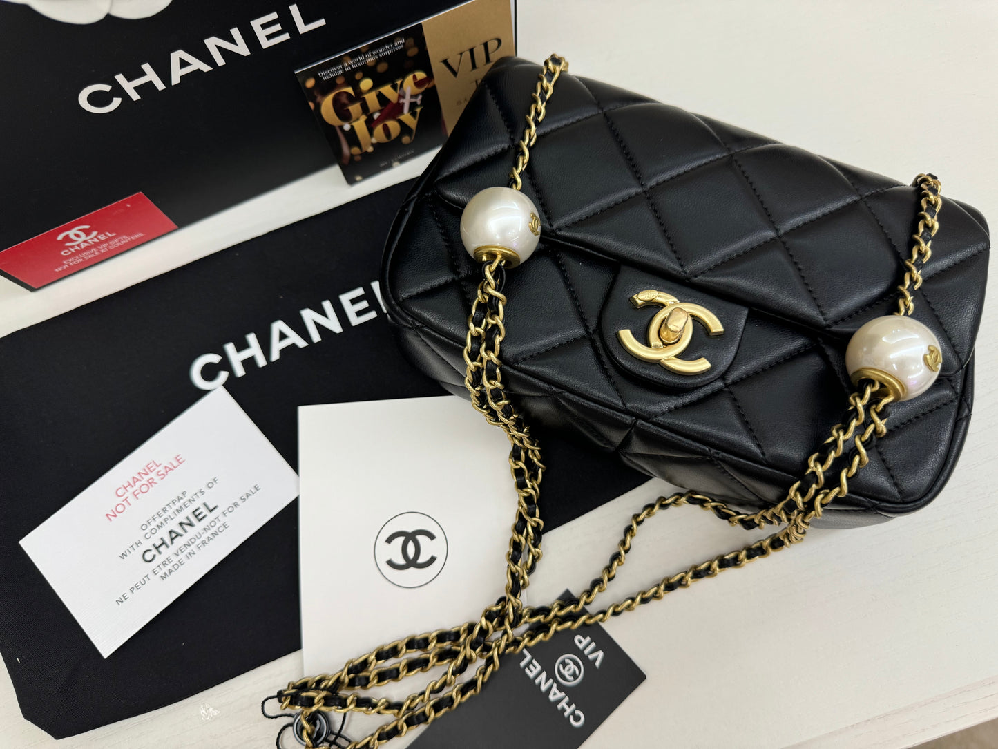 Chanel Vip catena gioiello nera