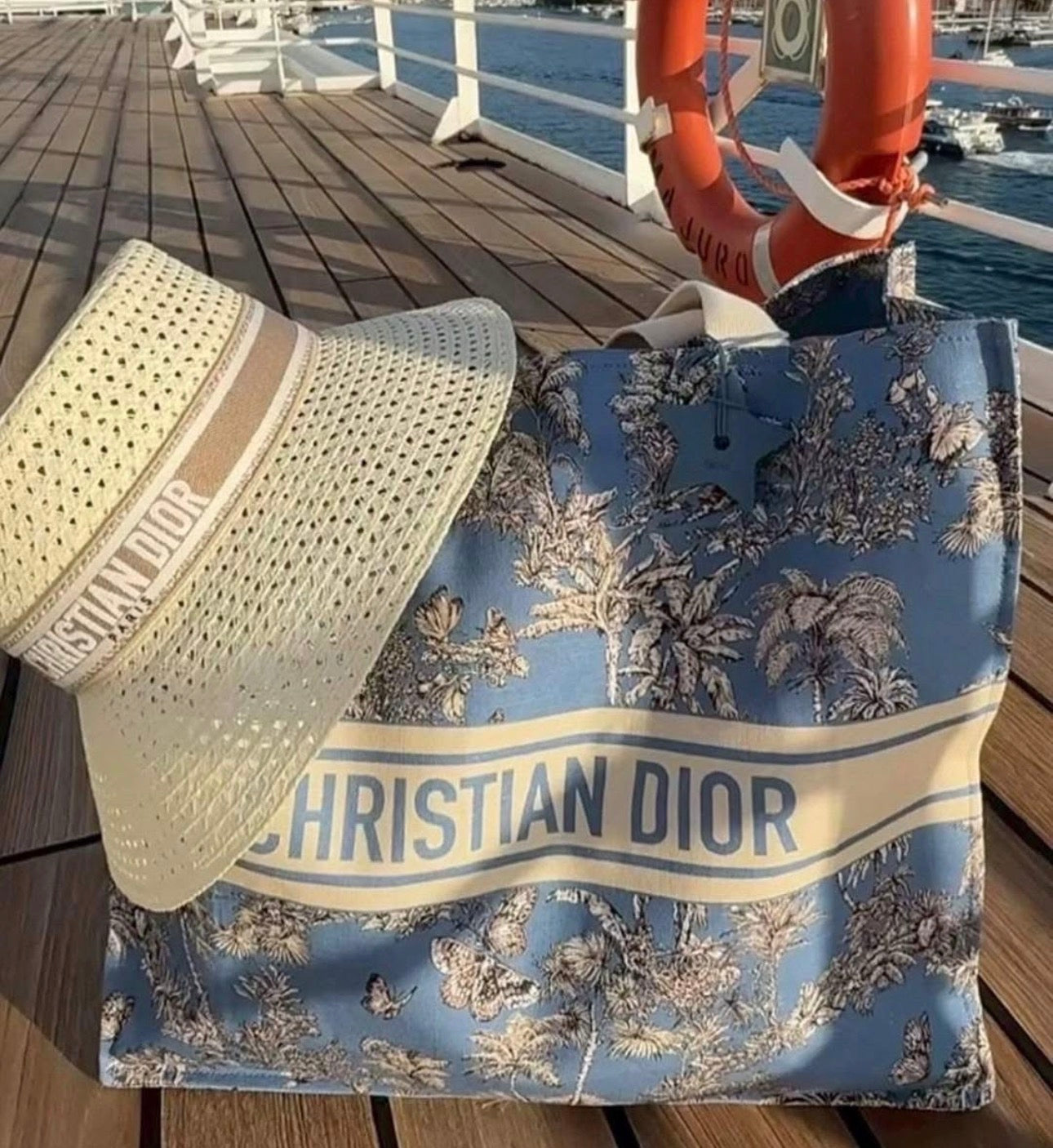 Dior gift dioriviera in tessuto blu