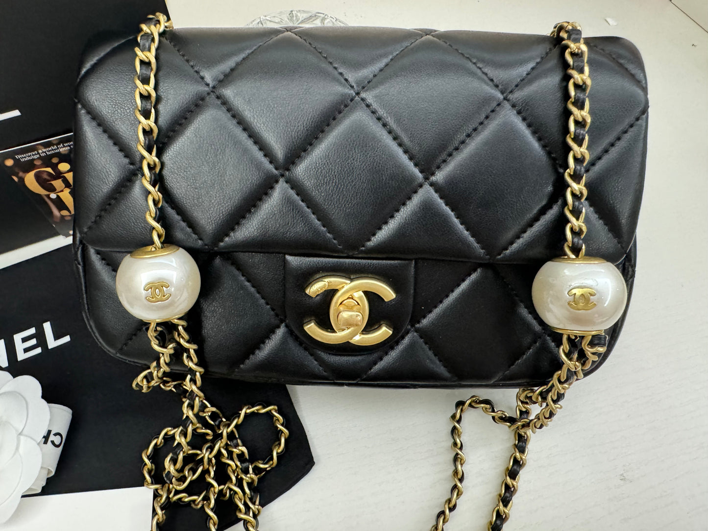Chanel Vip catena gioiello nera