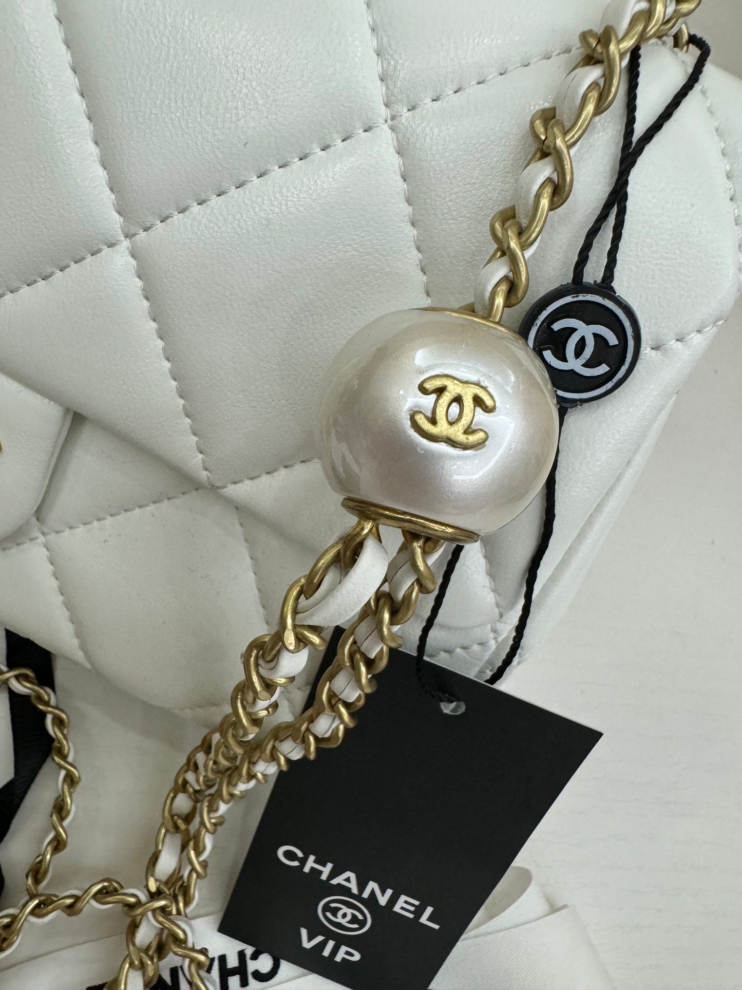 Chanel Vip catena gioiello bianca