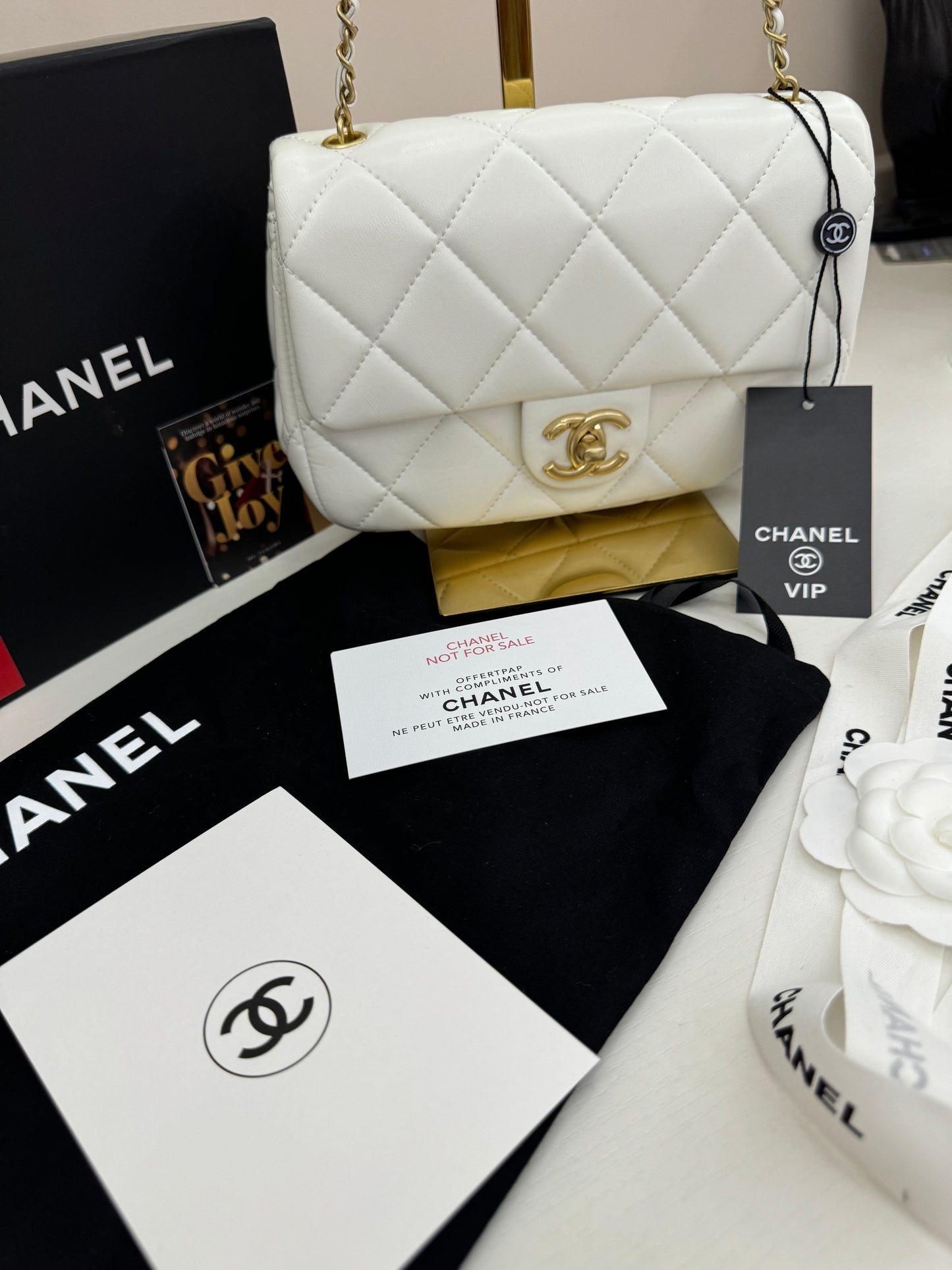 Chanel Vip catena gioiello bianca