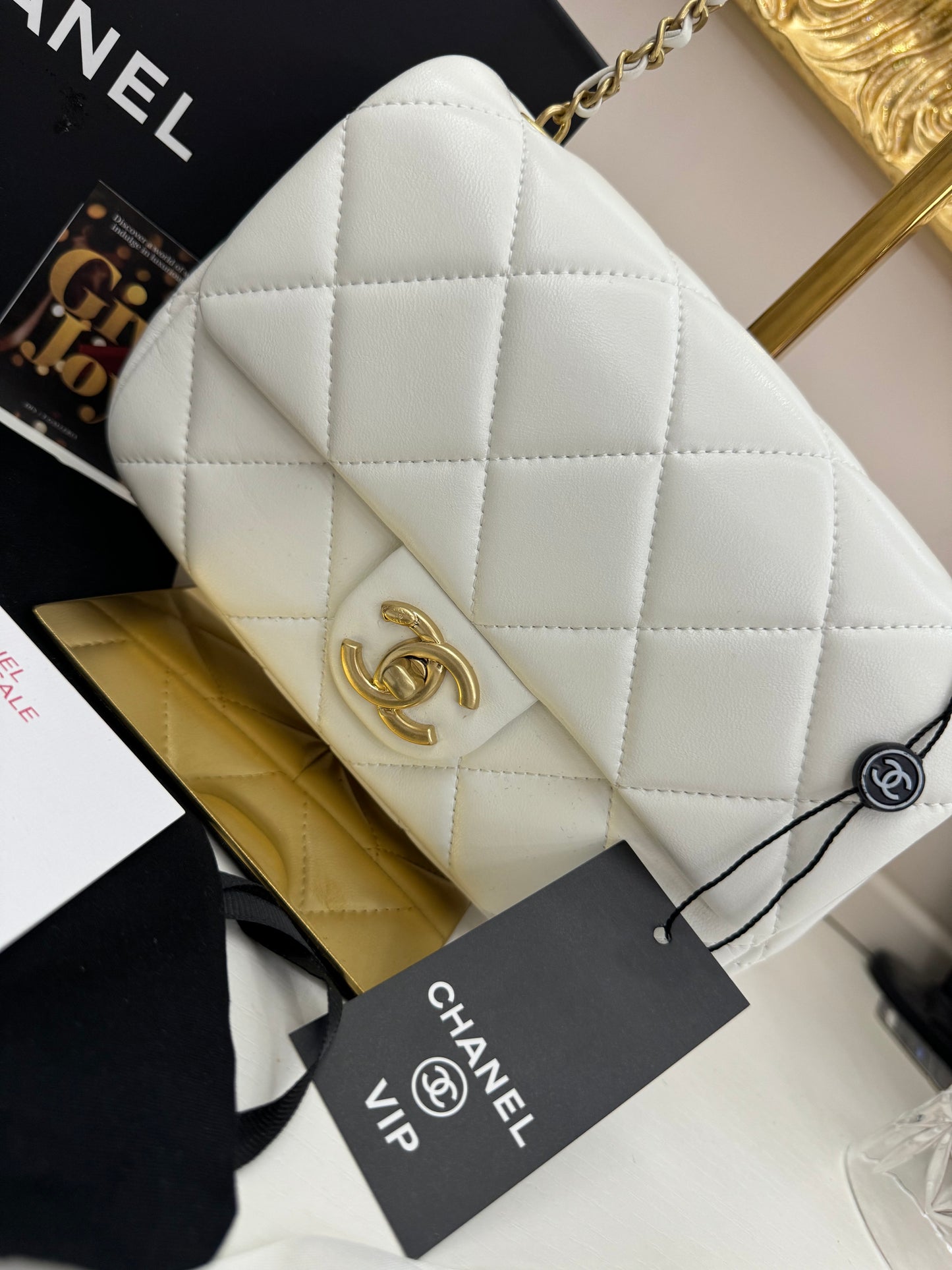Chanel Vip catena gioiello bianca