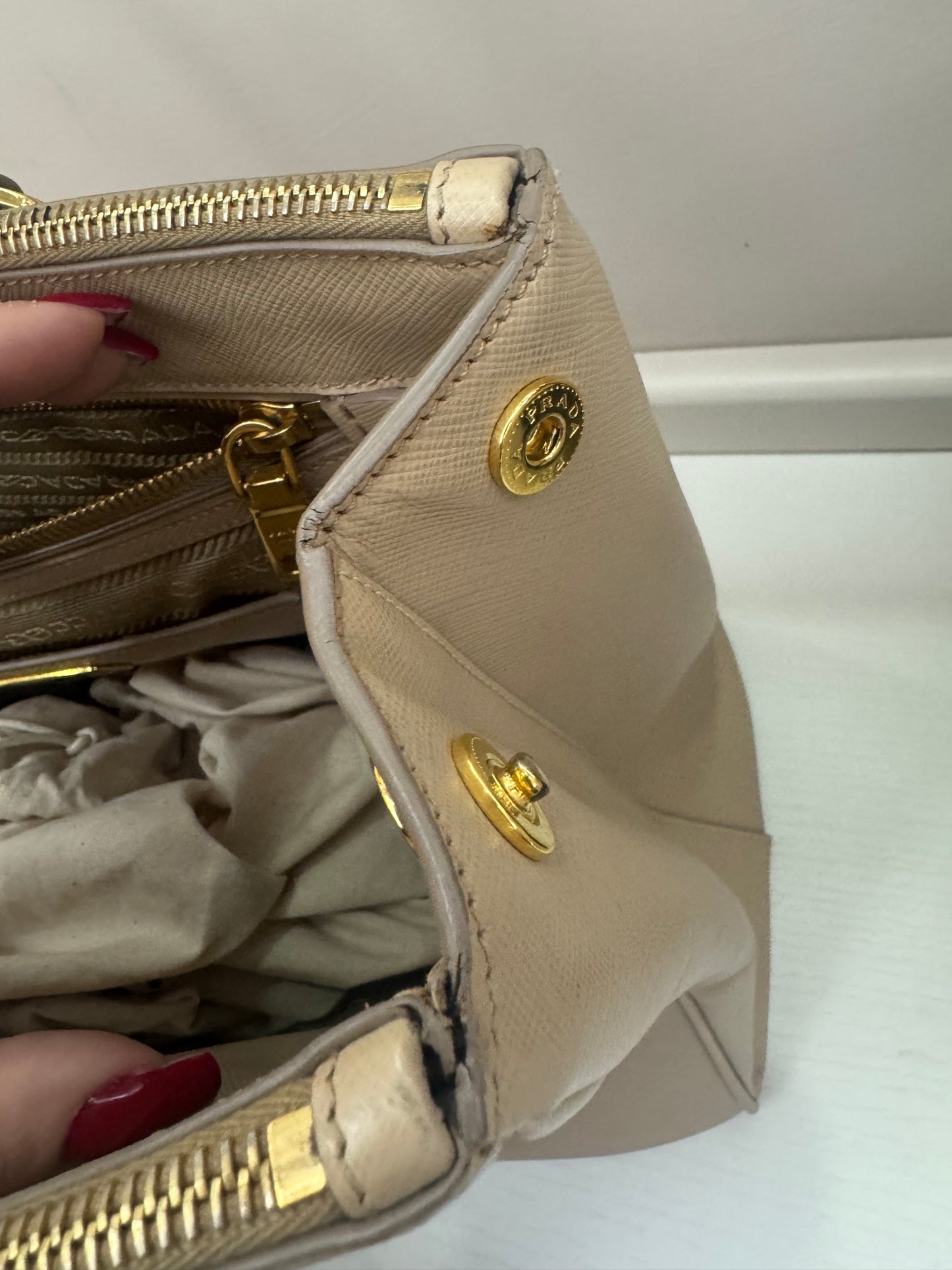 Prada Galleria Saffiano Beige