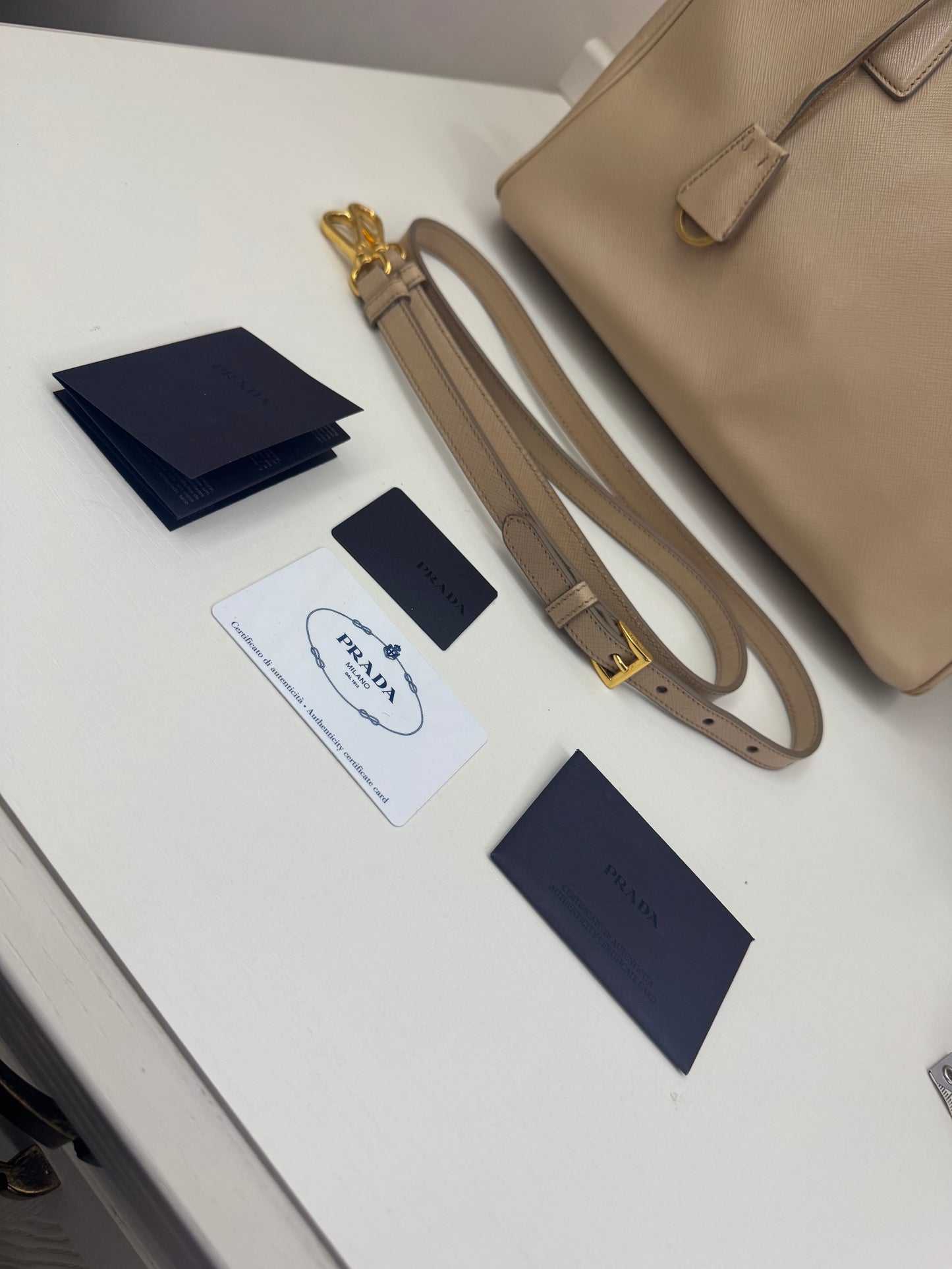 Prada Galleria Saffiano Beige