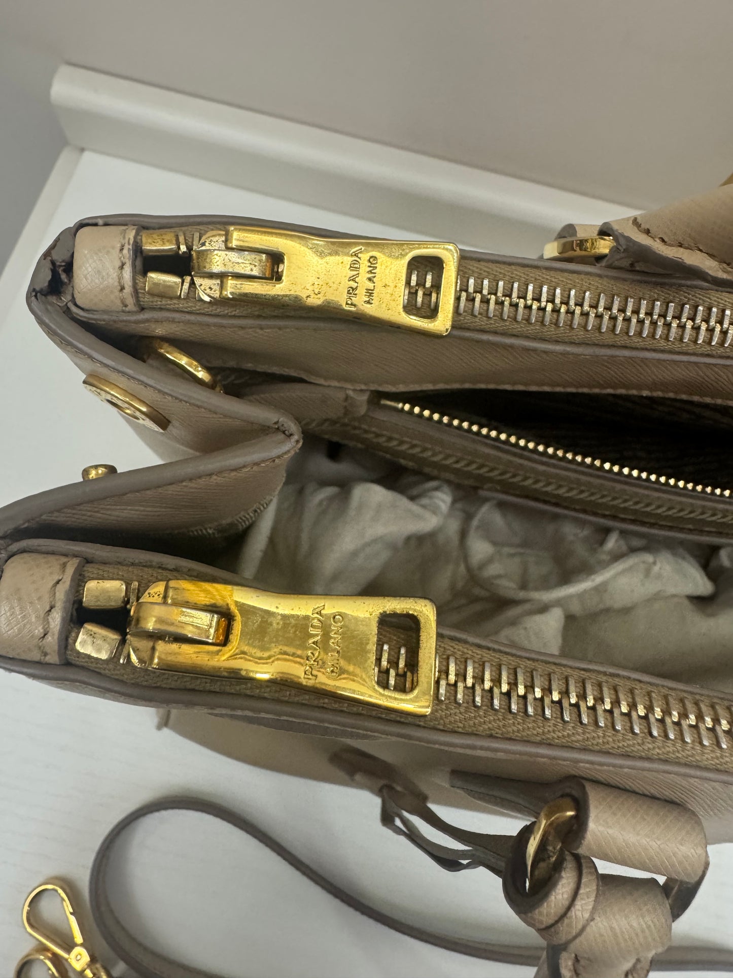 Prada Galleria Saffiano Beige