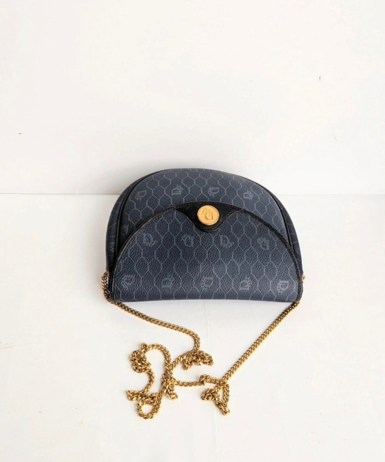Christian Dior borsetta vintage blu scuro