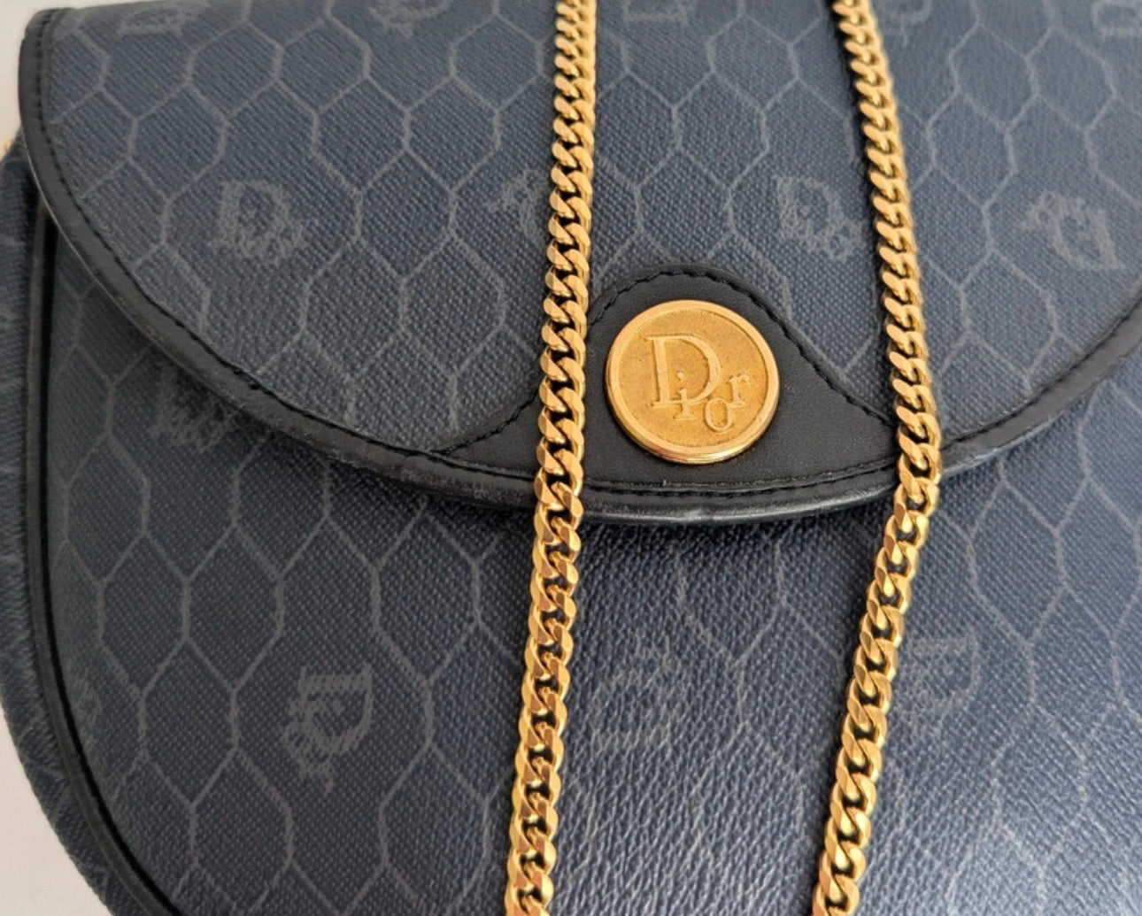 Christian Dior borsetta vintage blu scuro