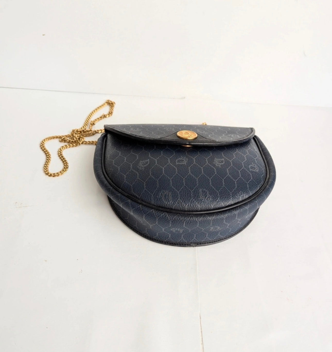 Christian Dior borsetta vintage blu scuro