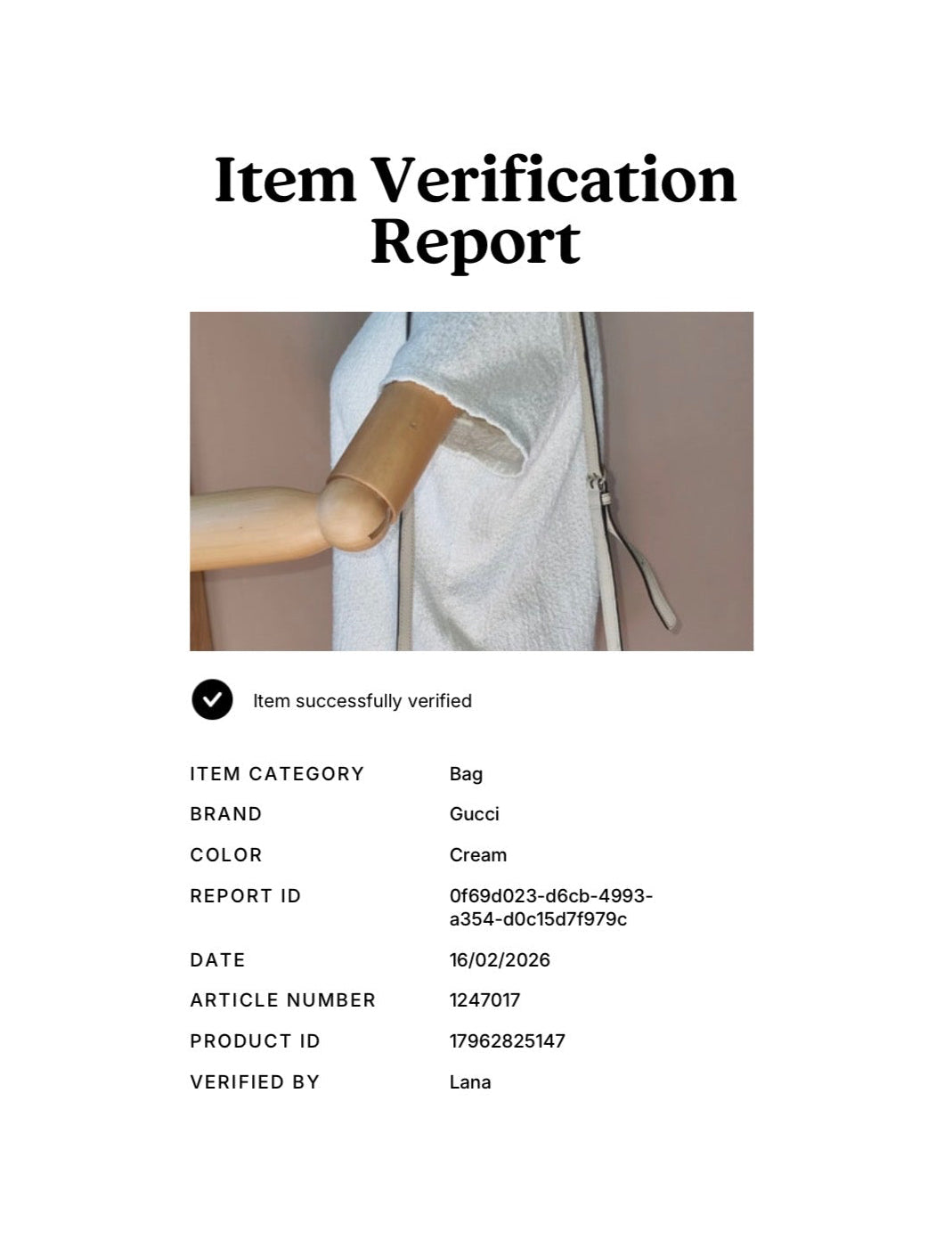 Gucci Soho tracolla cream