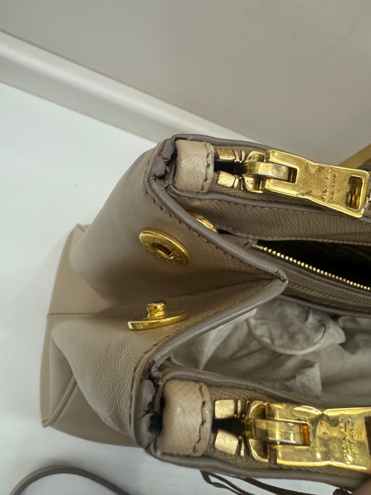 Prada Galleria Saffiano Beige