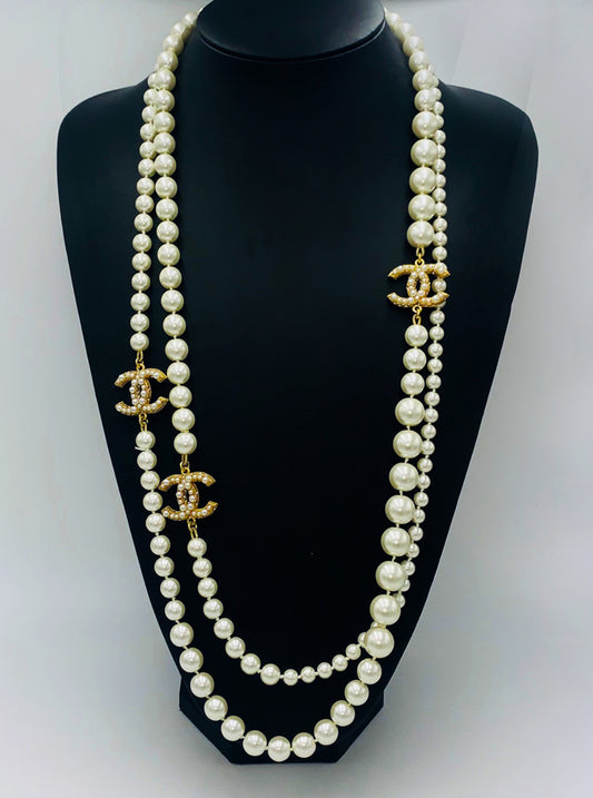 Chanel gift vip collana perle